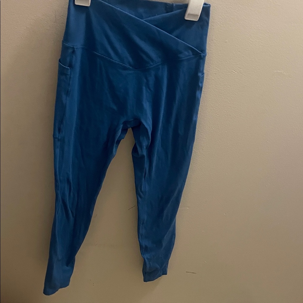 HALARA Blue Crossover Leggings